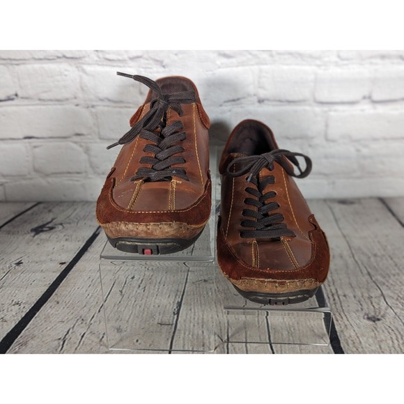 Pikolinos Brown Leather Lace Up Comfort Moc Toe Casual  display picture 1